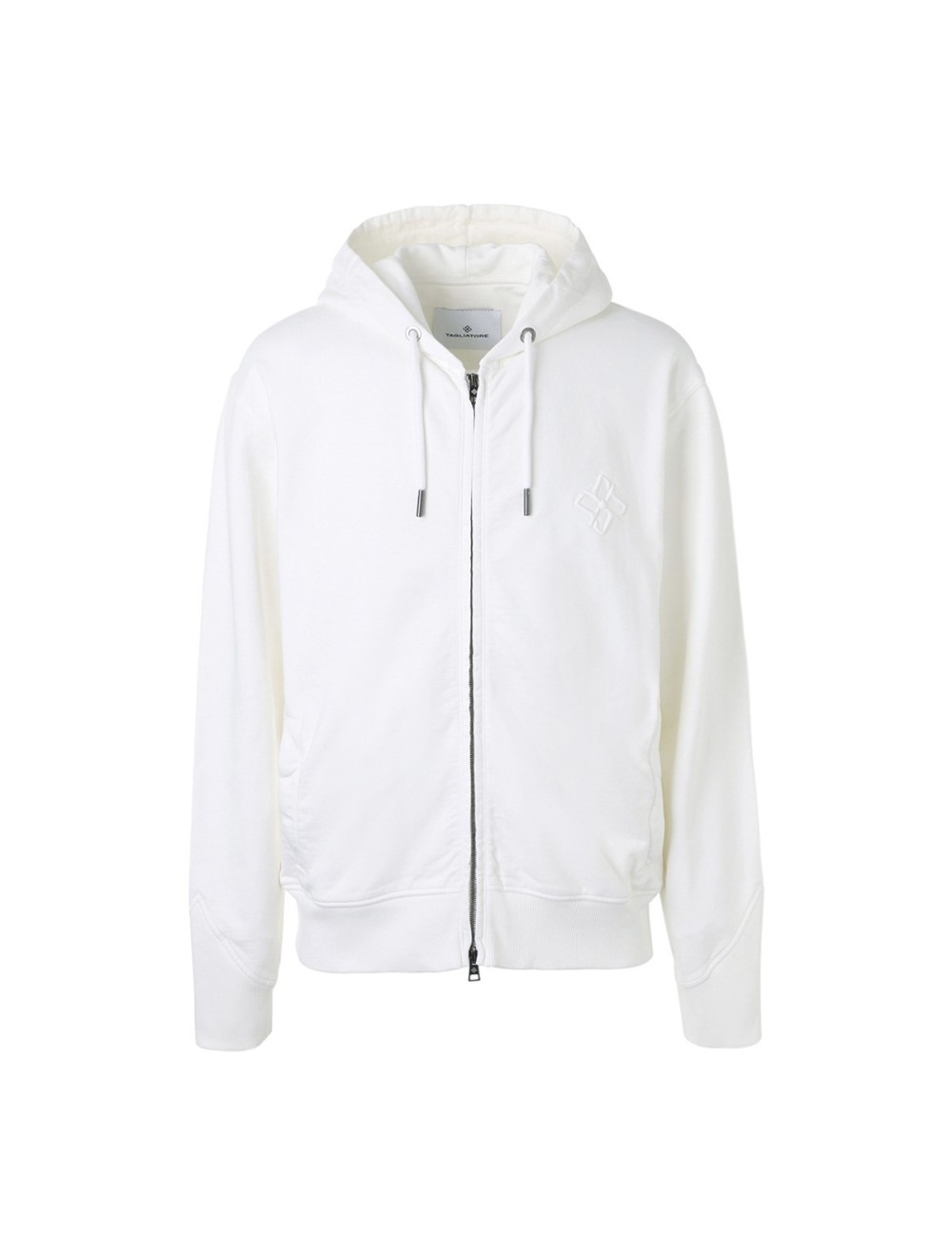 TAGLIATORE Felpa Bianca Con Cappuccio