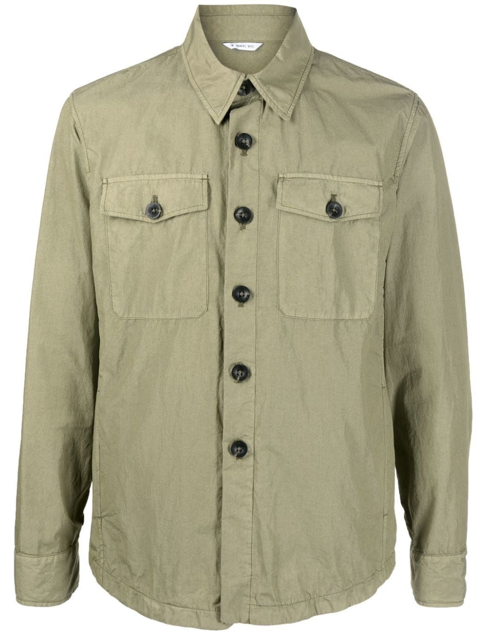 MANUEL RITZ Camicia Verde Militare In Cotone