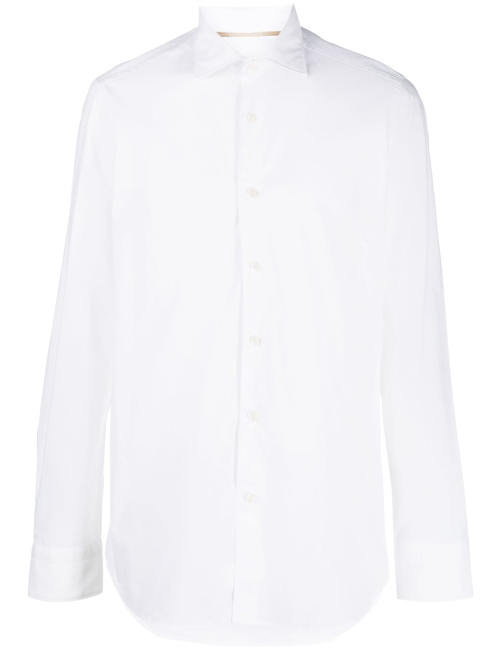 TINTORIA MATTEI Camicia Bianca Mezzo Collo Francese
