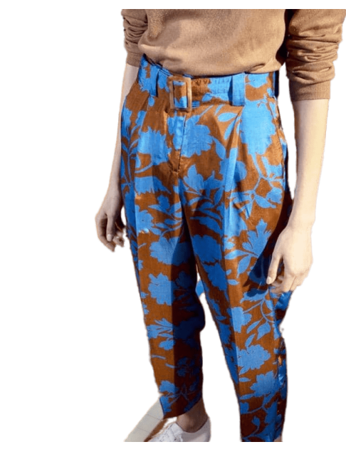 PT 01 Pantalone Blu A Fantasia