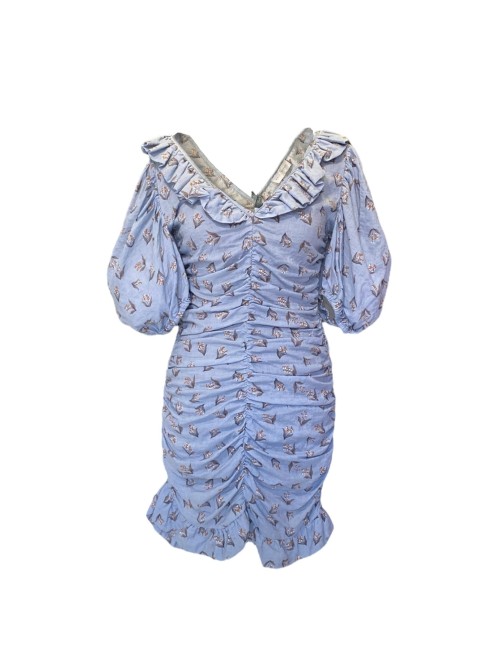 WEILI ZHENG Abito corto con maniche a sbuffo