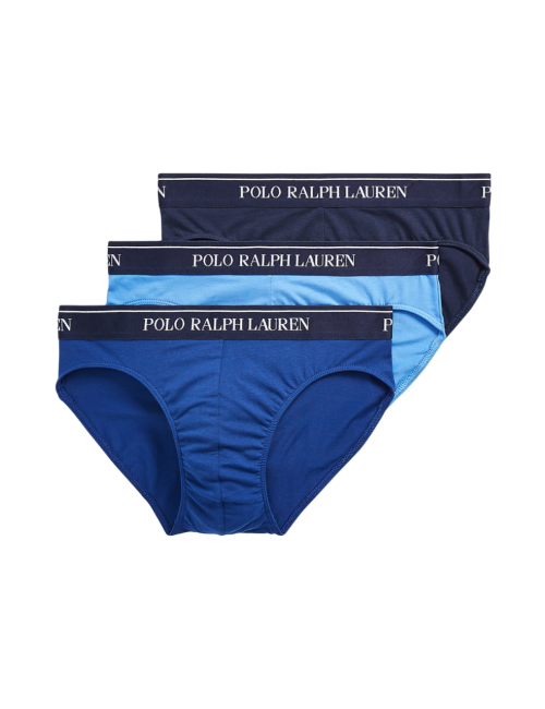 RALPH LAUREN Slip Blu A Tinta Unita