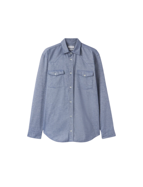 DONDUP Camicia Celeste Texana