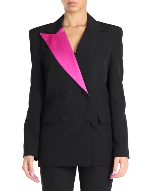 ACTUALEE Giacca Doppiopetto Con Revers A Contrasto