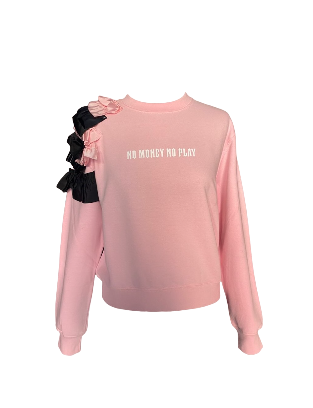 GINA GORGEOUS Maglia Felpata Rosa Con Ruches