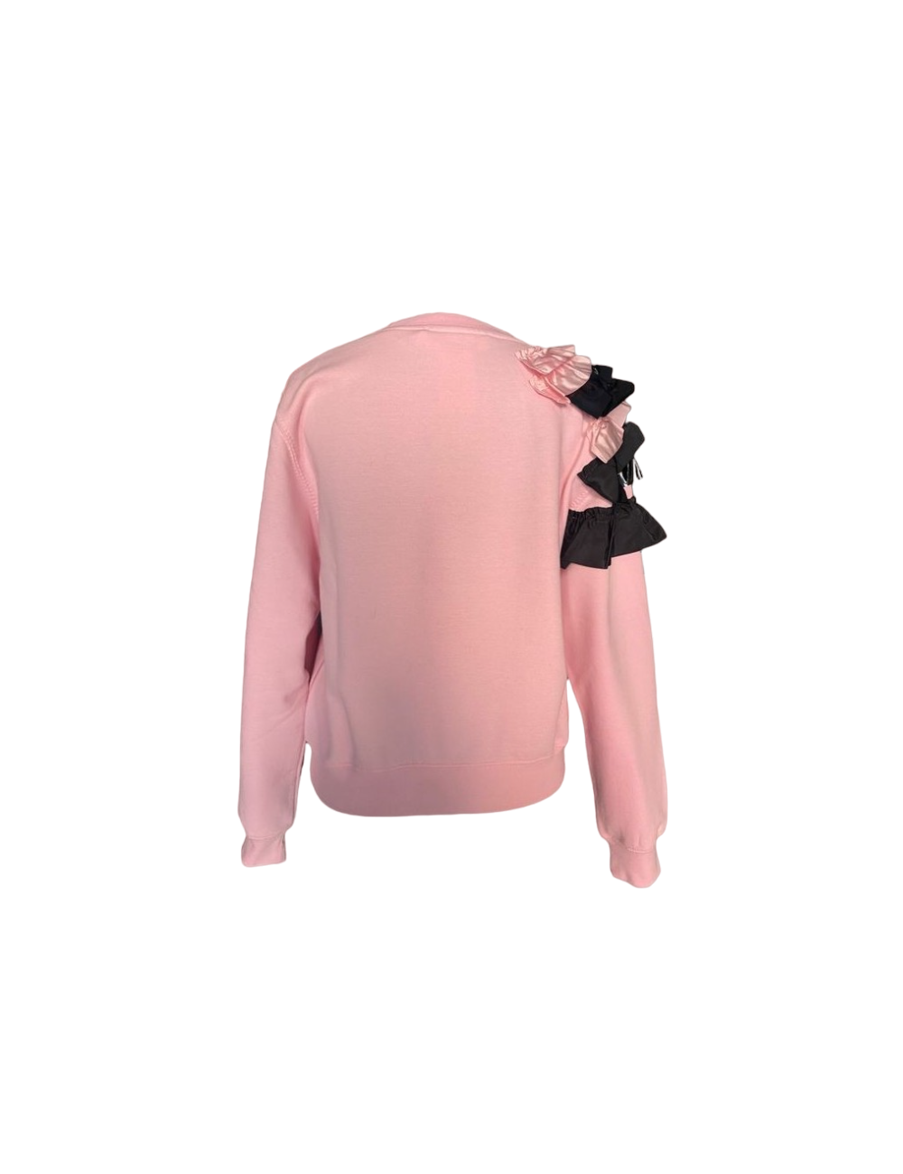 GINA GORGEOUS Maglia Felpata Rosa Con Ruches