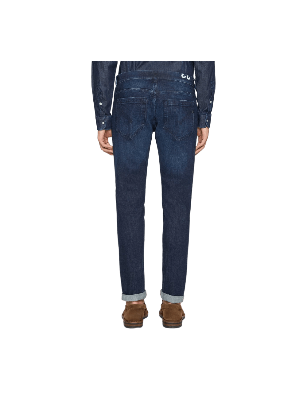Jeans George blu con risvolti
