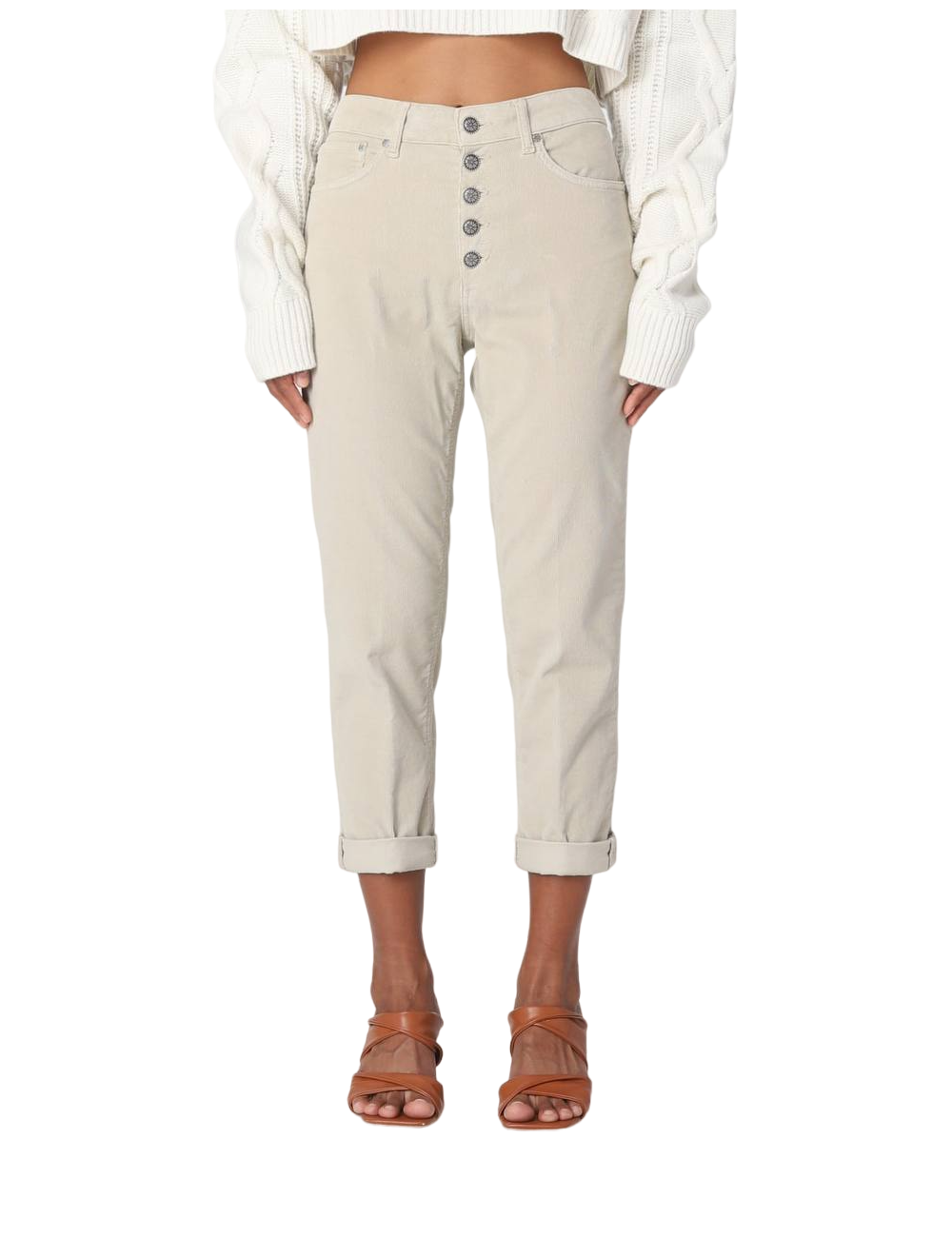 Pantalone Koons beige con bottoni...