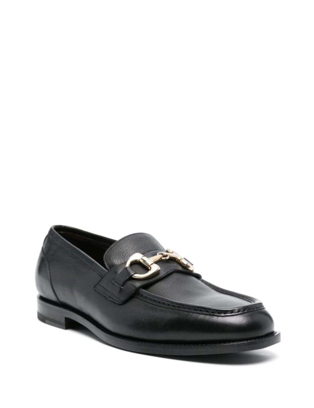 Mocassino nero con morsetto