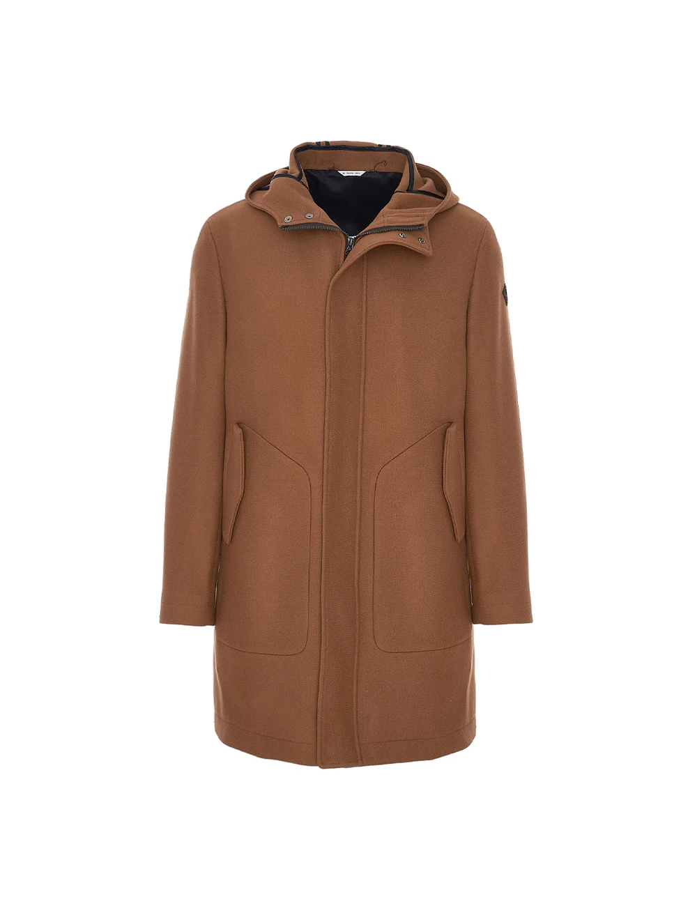 Cappotto color terra con tasconi