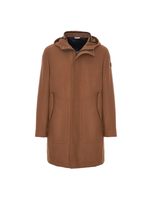 Cappotto color terra con tasconi