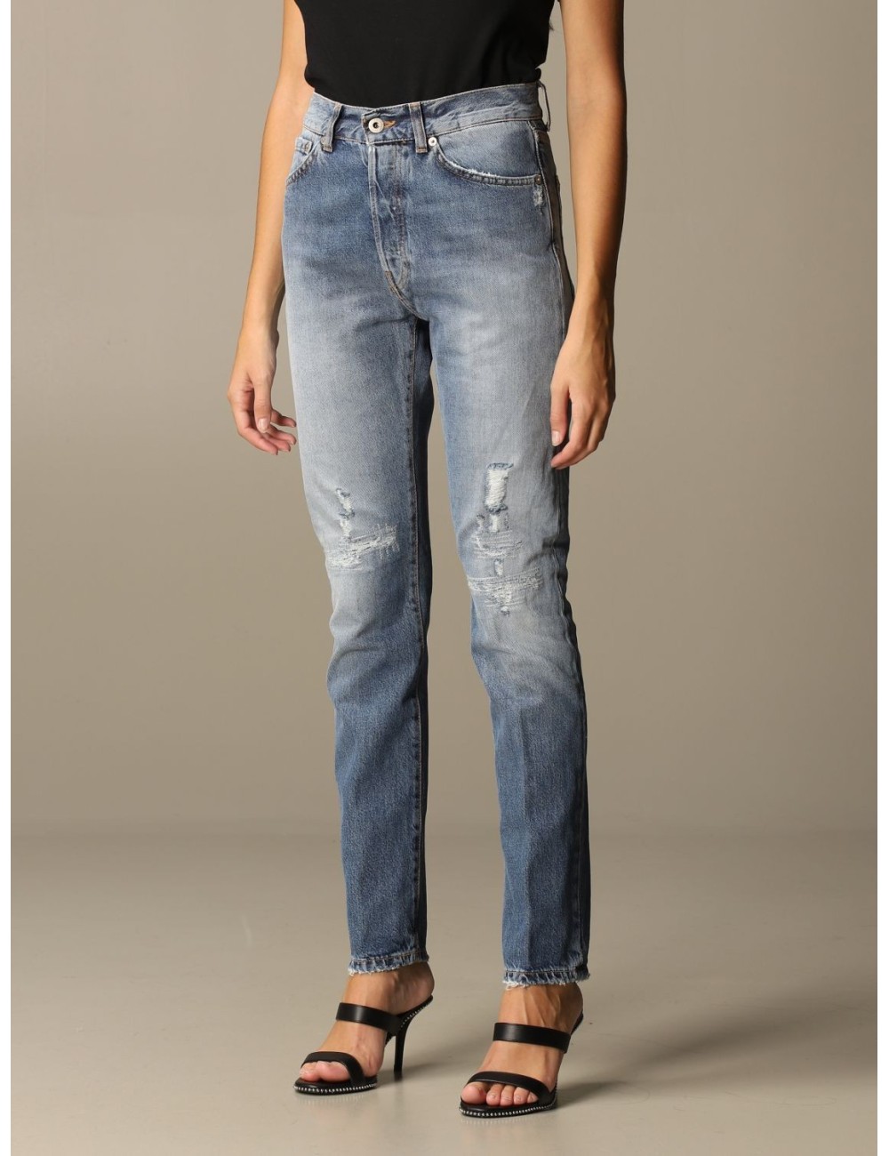 Jeans Nina vita alta con strappi