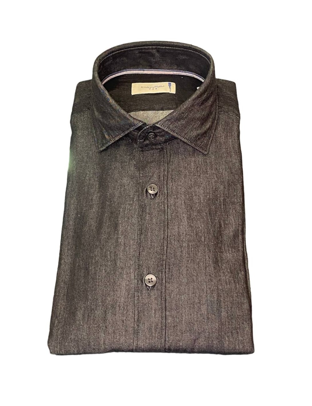 Camicia grigio scuro di jeans