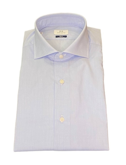 Camicia azzurra a tinta unita
