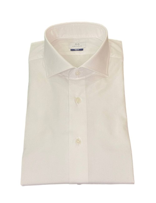 Camicia a tinta unita bianca