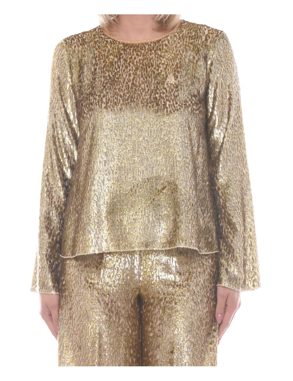 Maglia stampata in oro