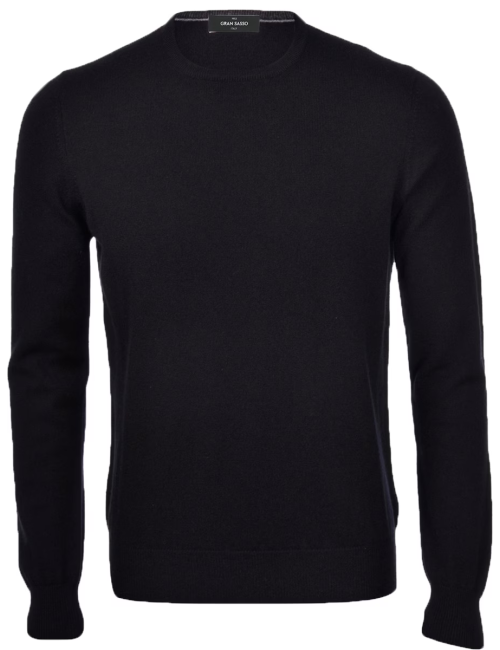 Girocollo nero in cashmere