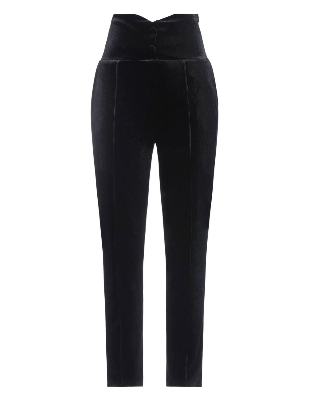 Pantalone vita alta in ciniglia