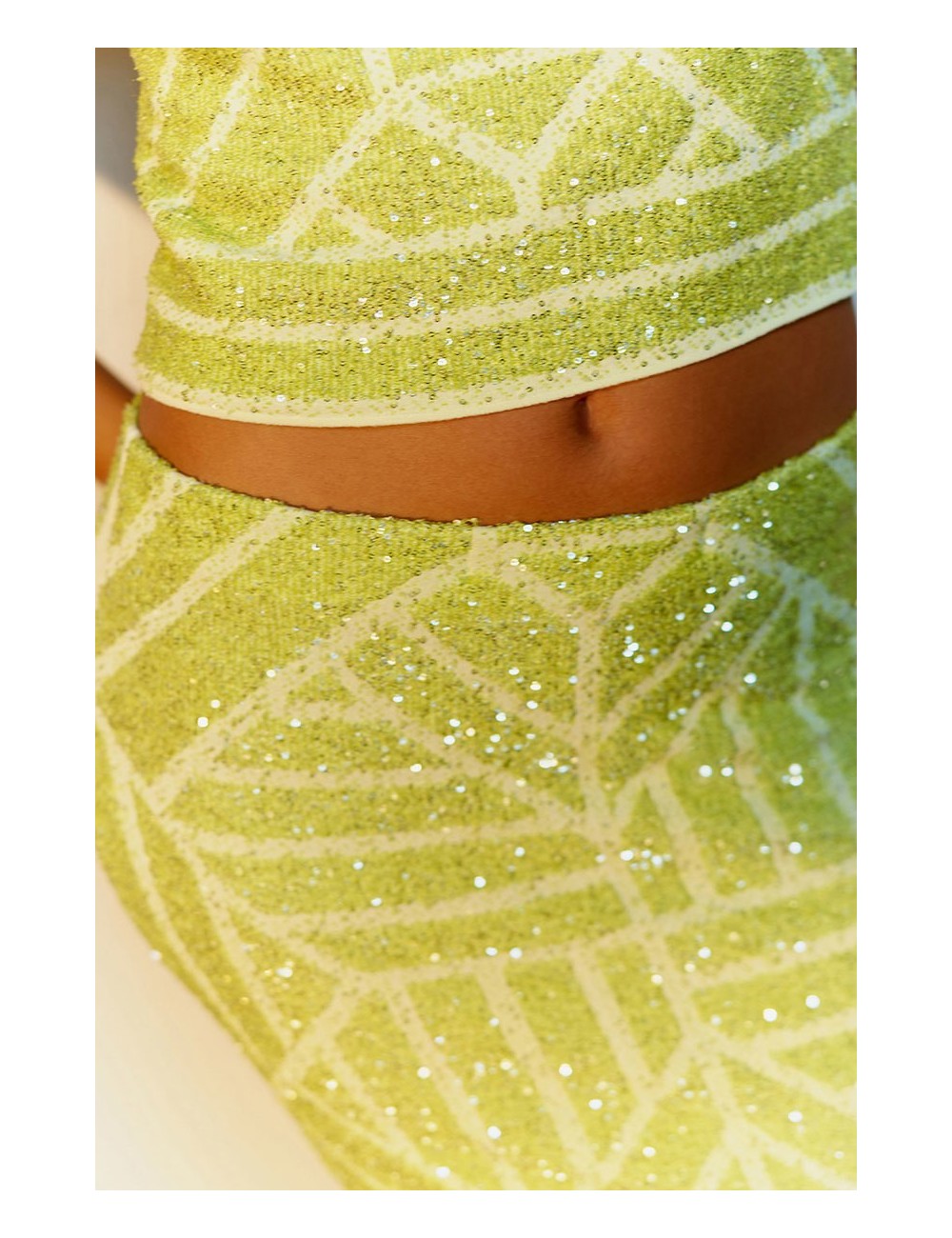 Completo lime in pailettes