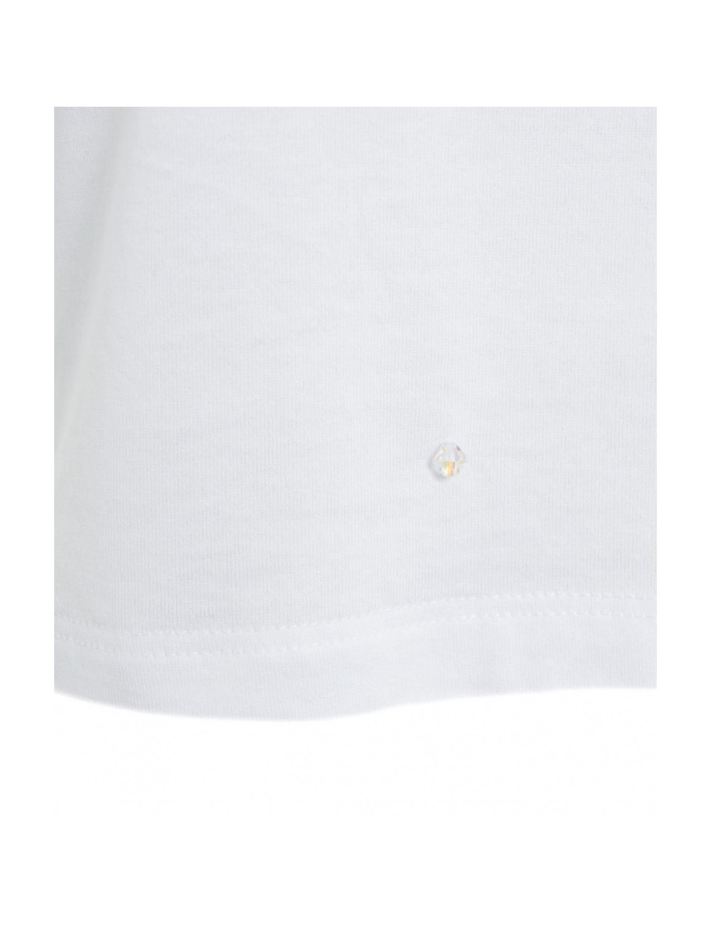 T-shirt corta con strass