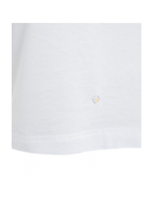 T-shirt corta con strass