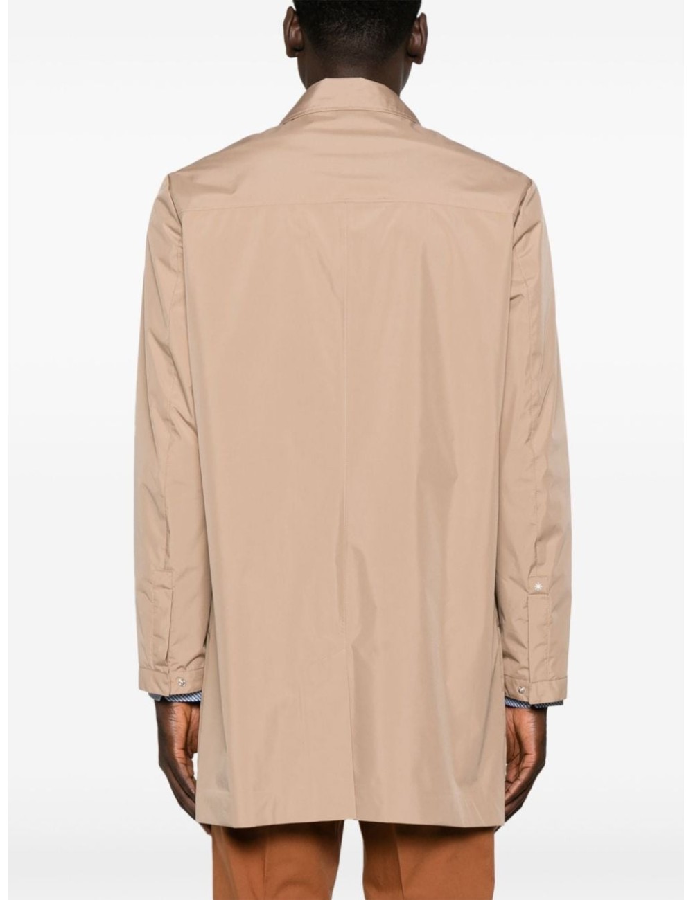 Trench beige con colletto