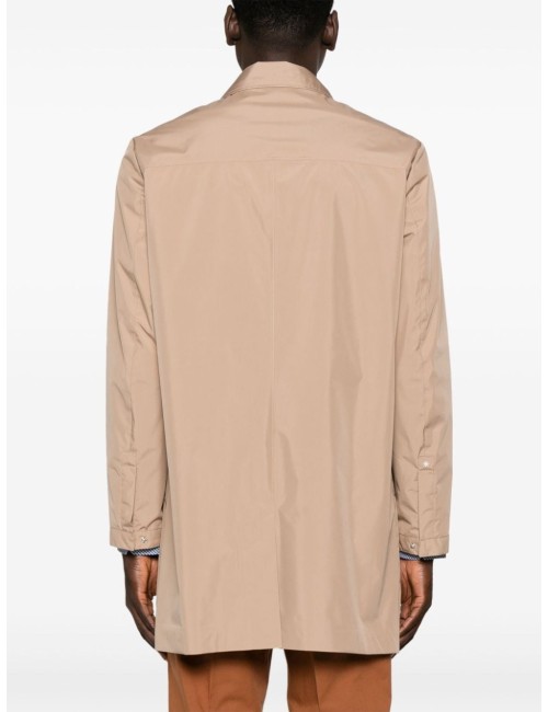 Trench beige con colletto