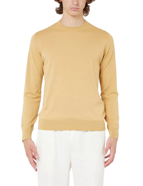 Girocollo senape in cotone