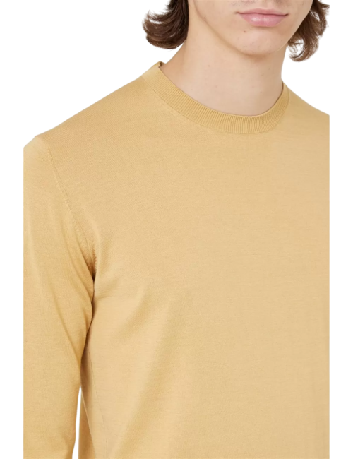 Girocollo senape in cotone