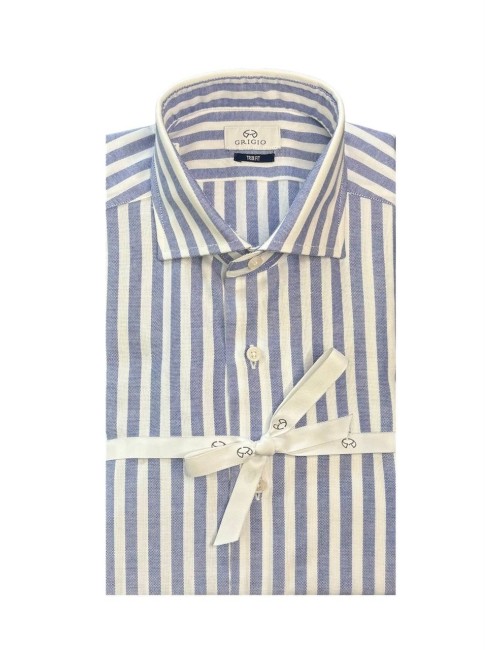 Camicia con riga in cotone