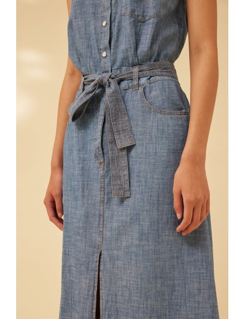 Abito lungo chambray