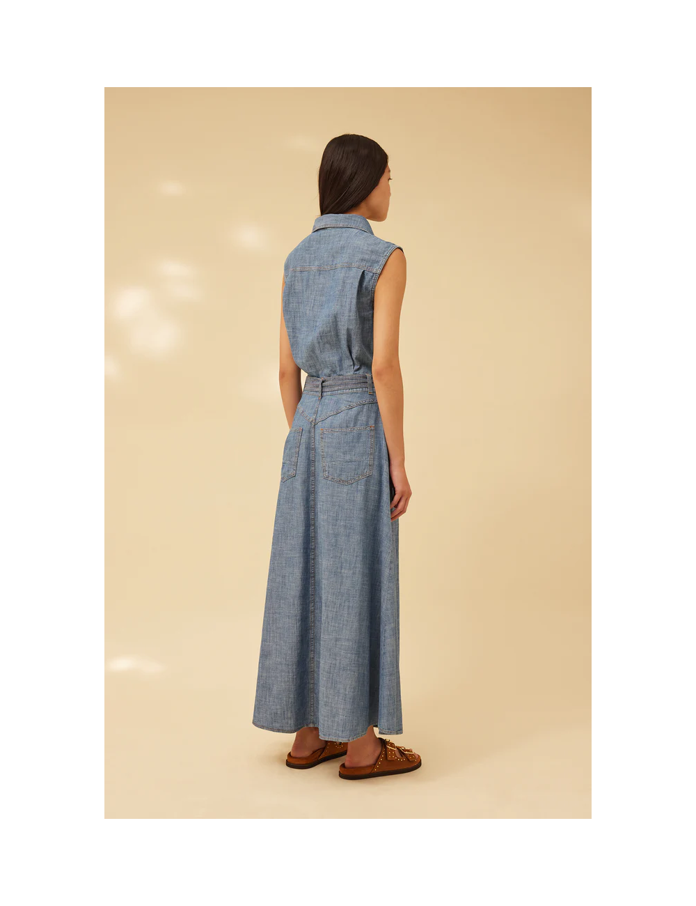 Abito lungo chambray