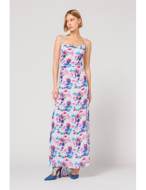 Abito lungo con spacco laterale