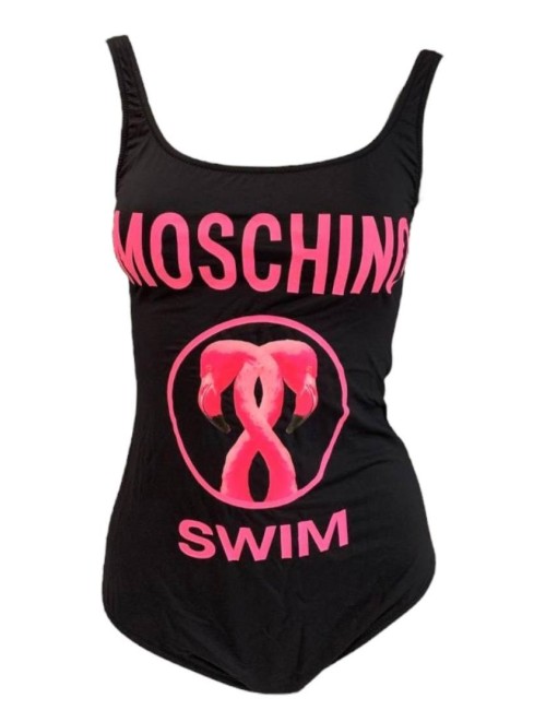 Costume nero con stampa Moschino