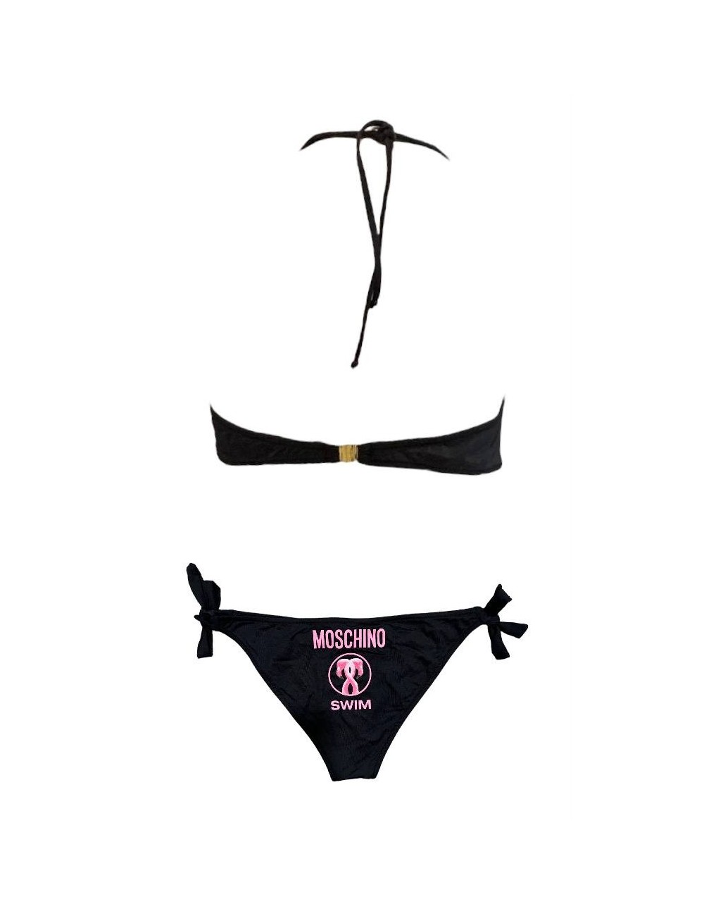 Bikini nero con stampa