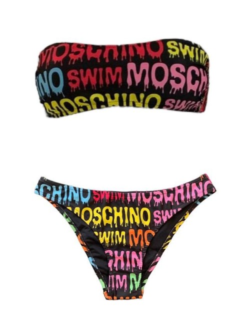 Costume con stampa logo Moschino