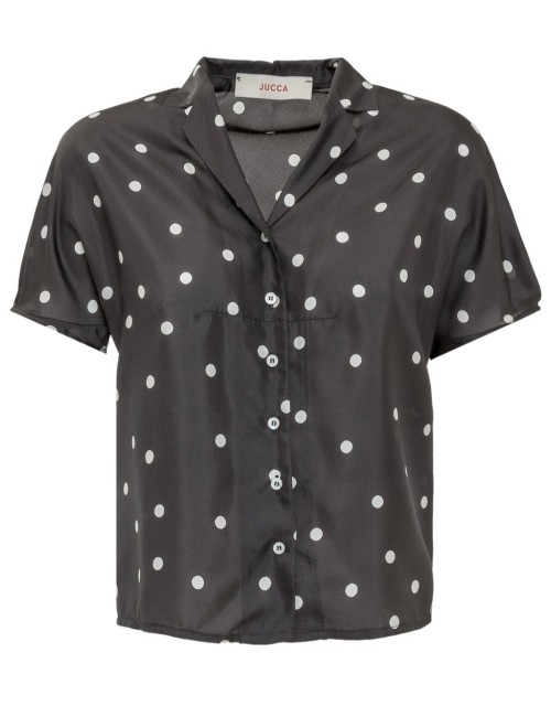 Camicia corta a pois