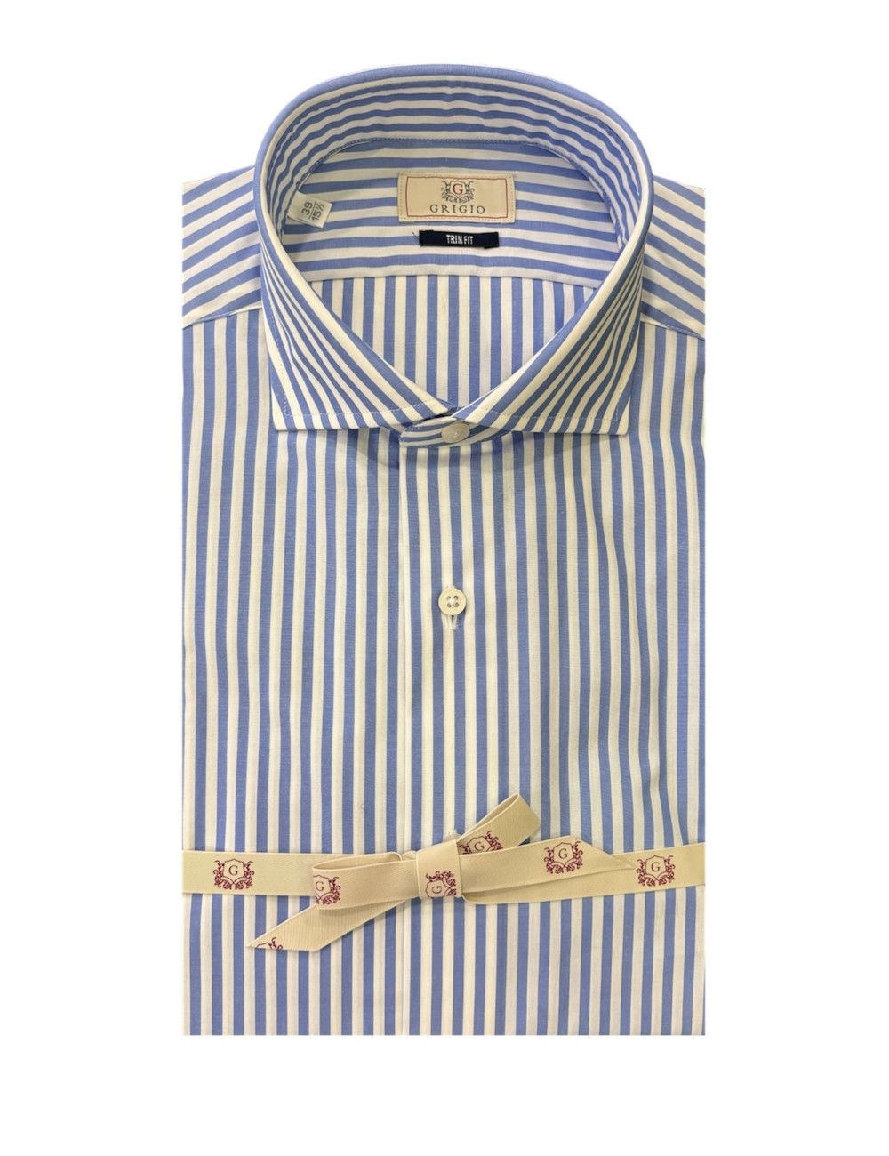 Camicia rigata in cotone