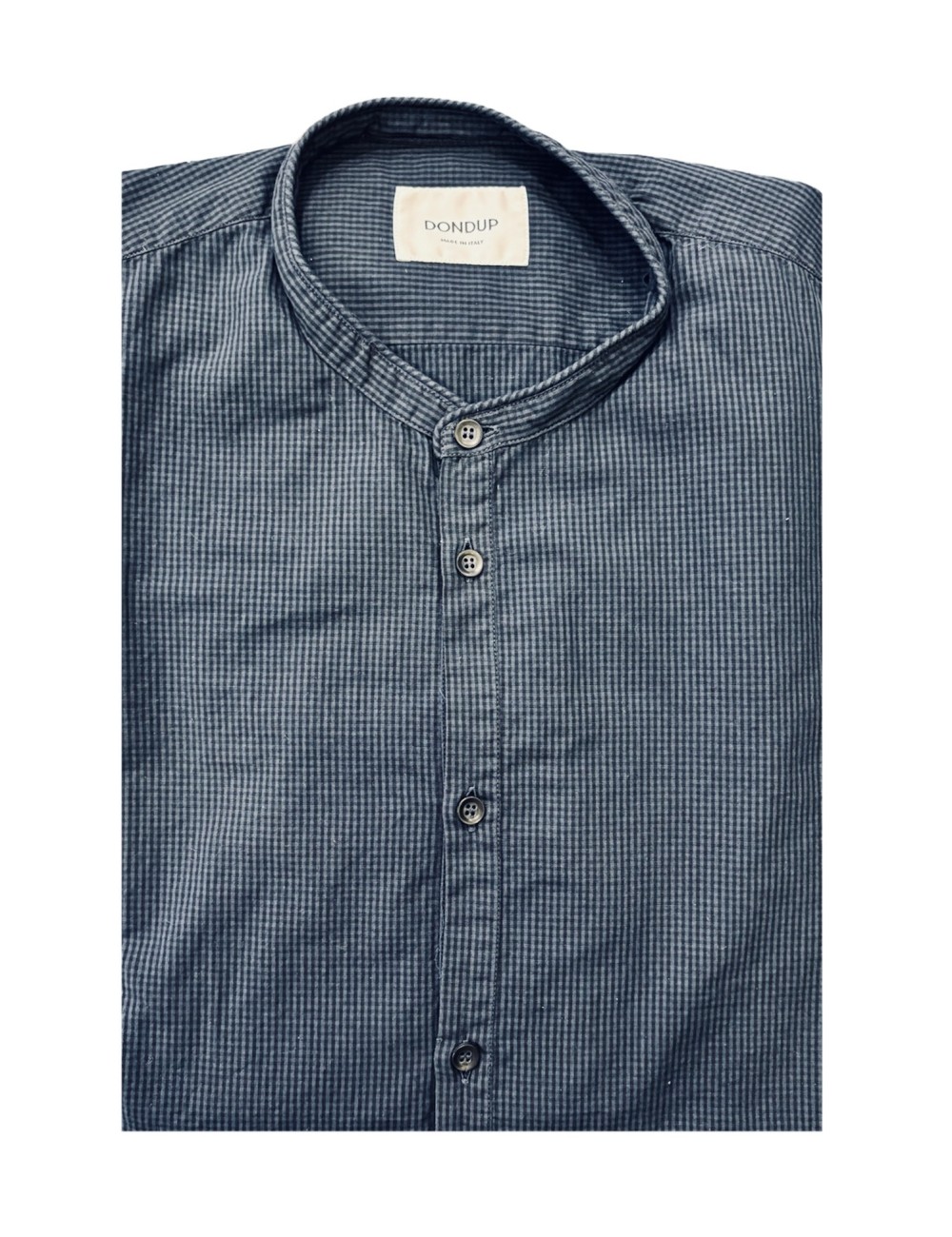 Camicia pattern nero e blu