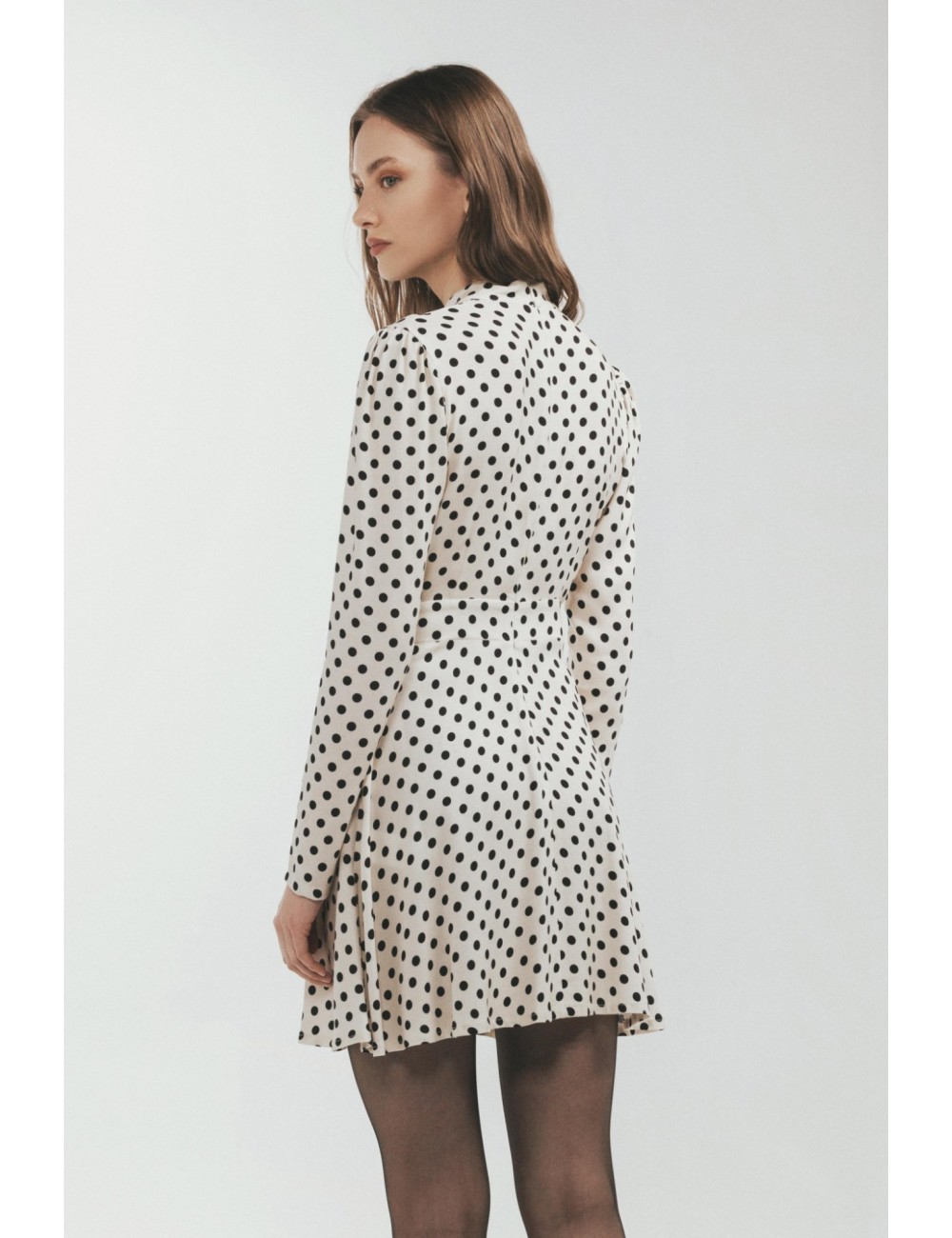 Abito Corto Dolcevita In Crepe