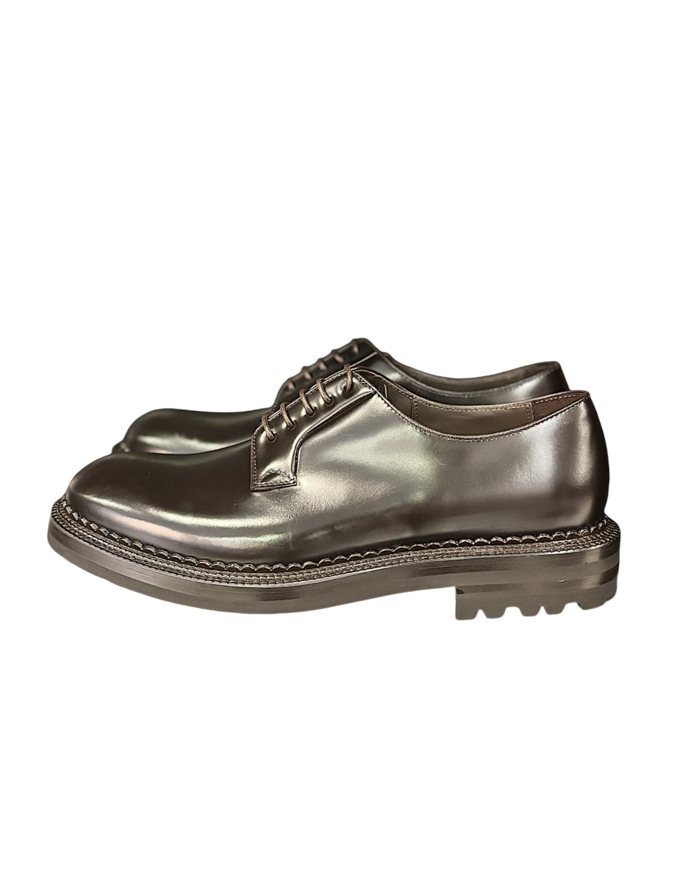 Derby in pelle testa di moro