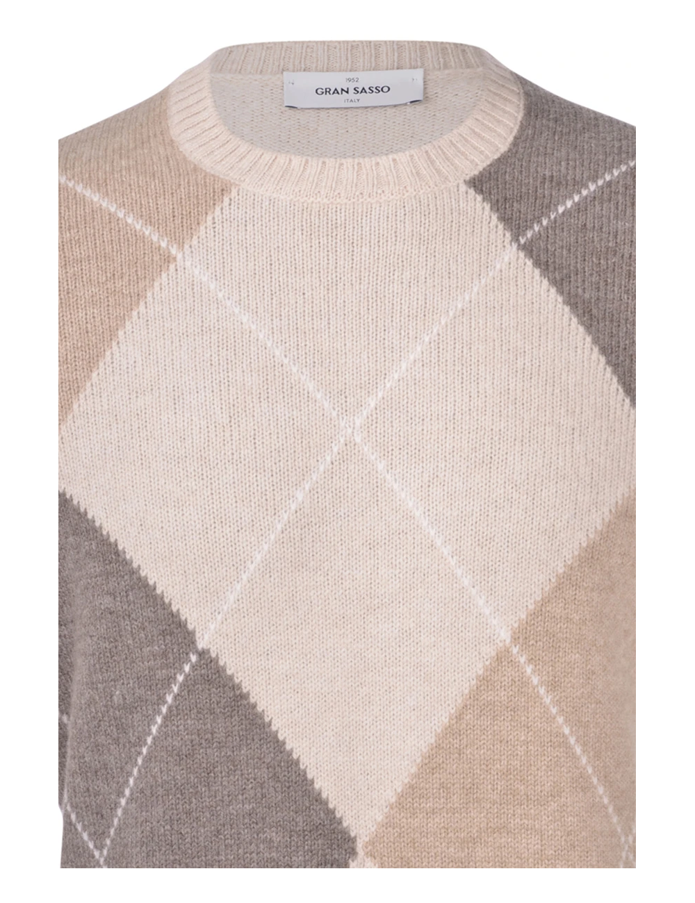 Girocollo in lana a rombi