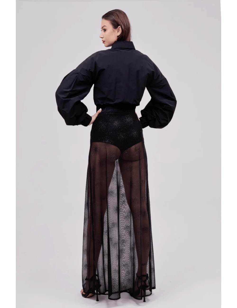 Bomber crop in tessuto tecnico