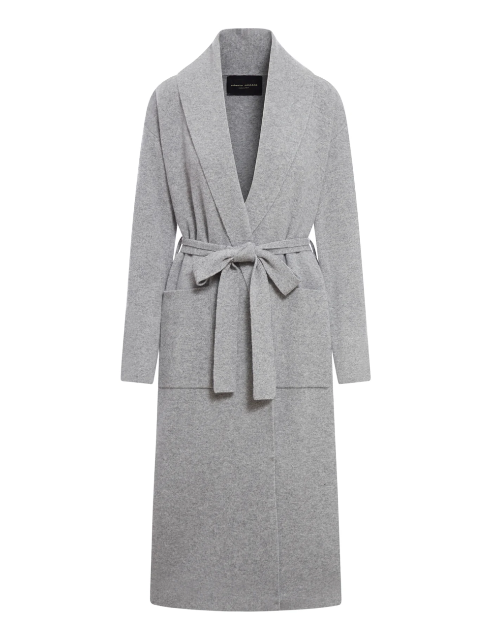 Cappotto grigio sciallato
