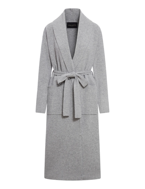Cappotto grigio sciallato
