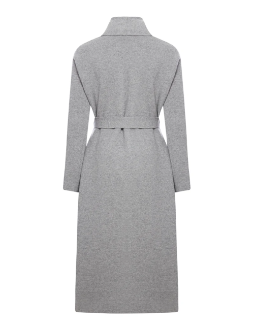 Cappotto grigio sciallato