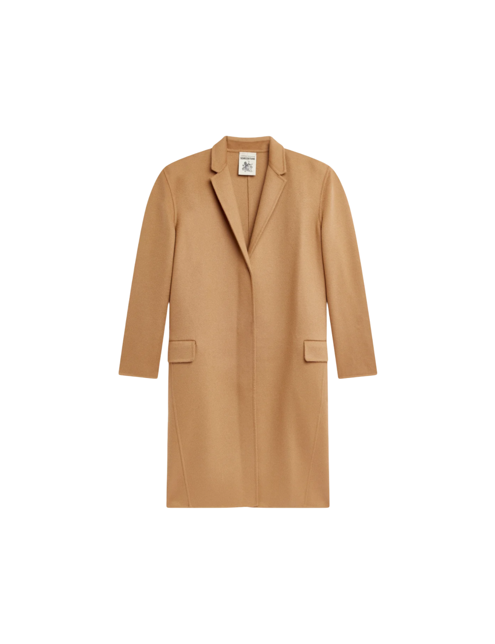 Cappotto monopetto in panno doppio