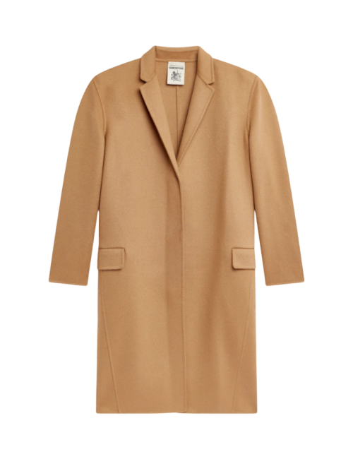 Cappotto monopetto in panno doppio