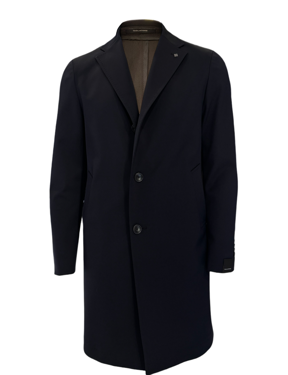 Cappotto monopetto in tessuto tecnico