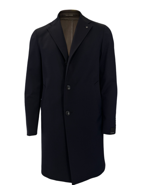 Cappotto monopetto in tessuto tecnico